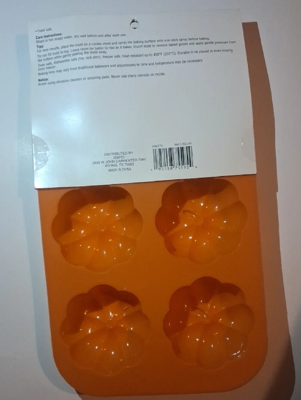 Celebrate It Orange Silicone Pumpkin Baking Mold - 6-Cavity
